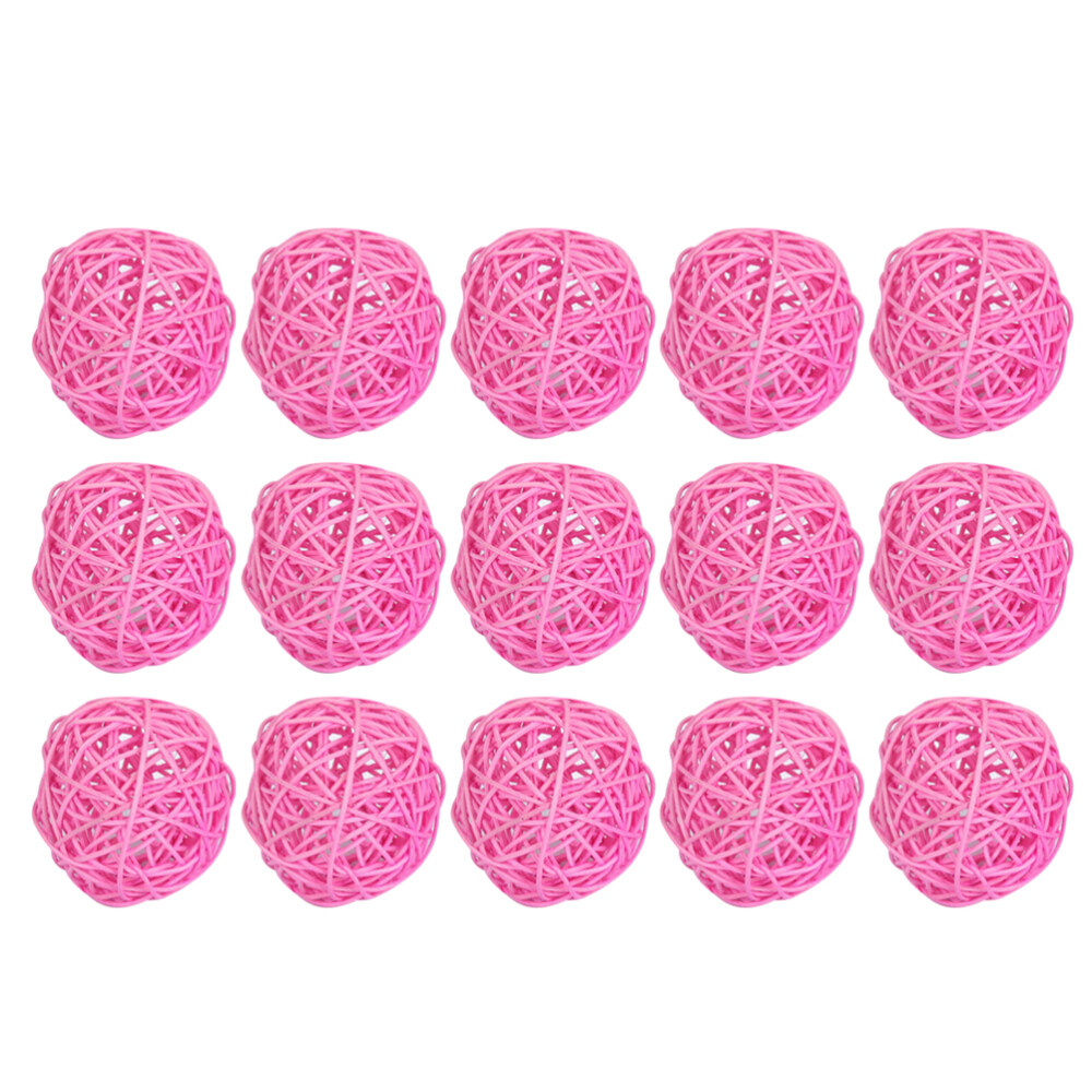 15 Pcs Gazing Ball Stand Wicker Decorative Balls Rattan Child