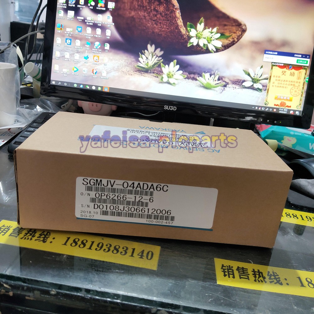 1Pcs Yaskawa Sgmjv-04Ada6C Ac Servo Motor New