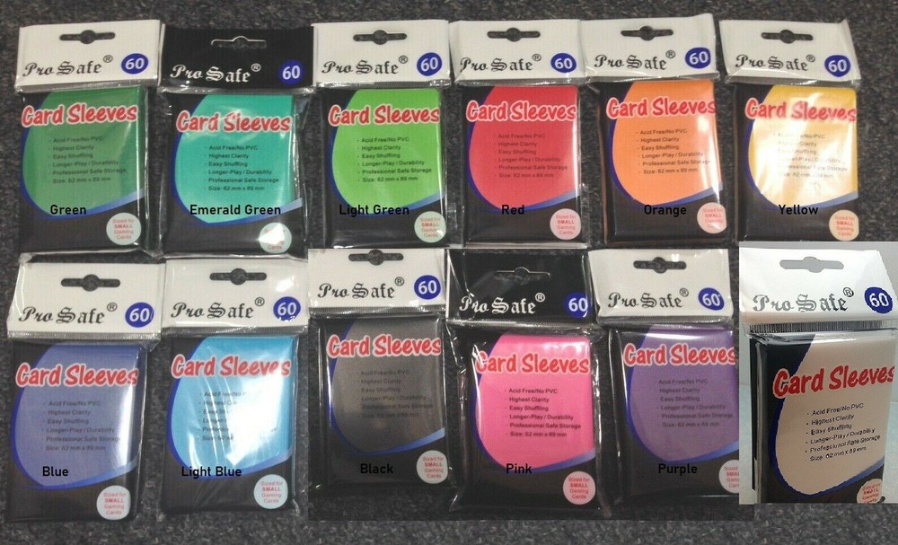 60 Small Size Pro-Safe Deck Protector YuGiOh/CardFight Vanguard Card Sleeves