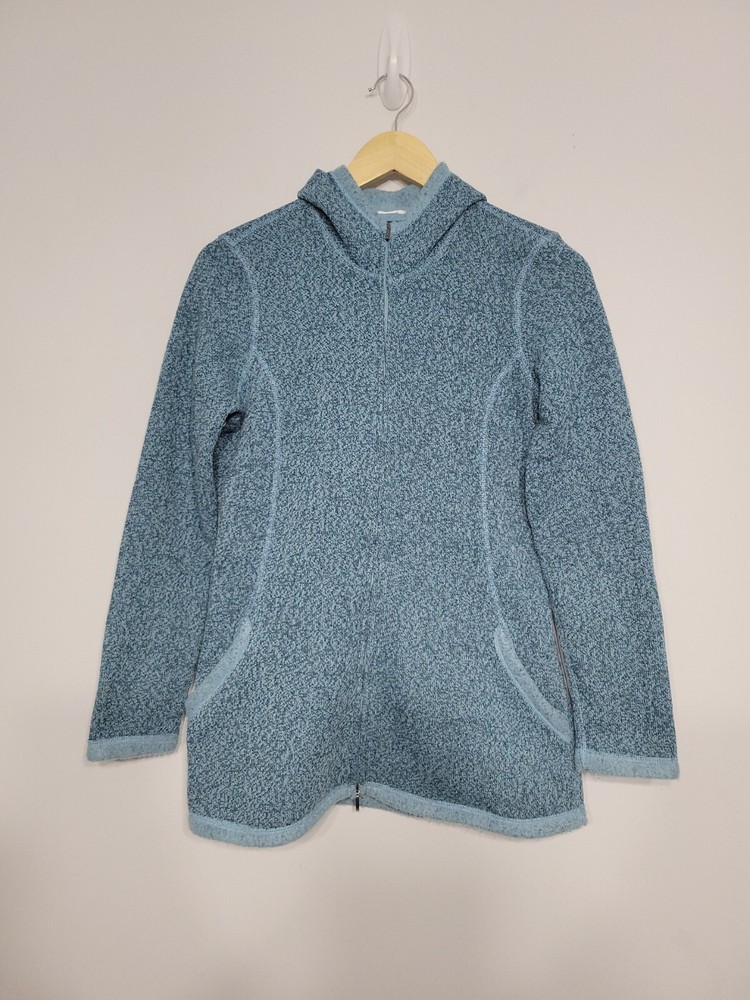 J Jill PureJill Women's Jacket Size XS Blue Fleece Hoodie
