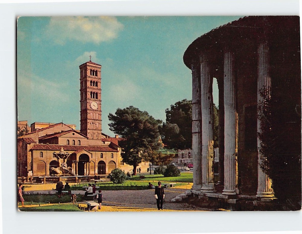 Postcard Temple of Vesta Santa Maria in Cosmedin Rome Italy