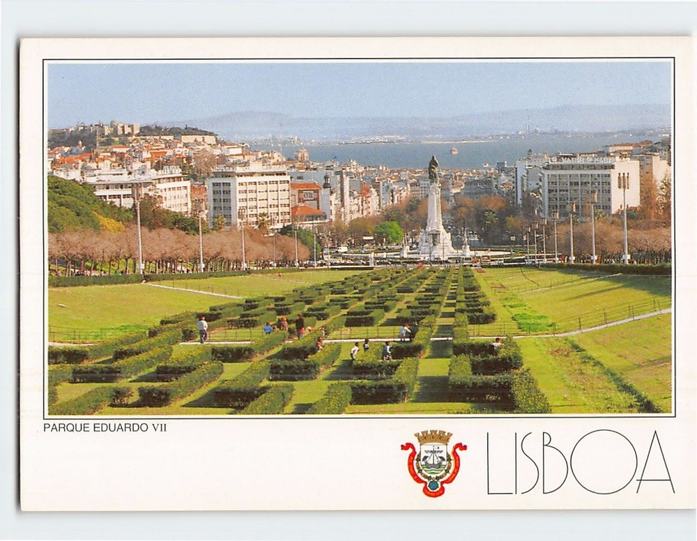 Postcard Parque Eduardo VII in Lisbon Portugal