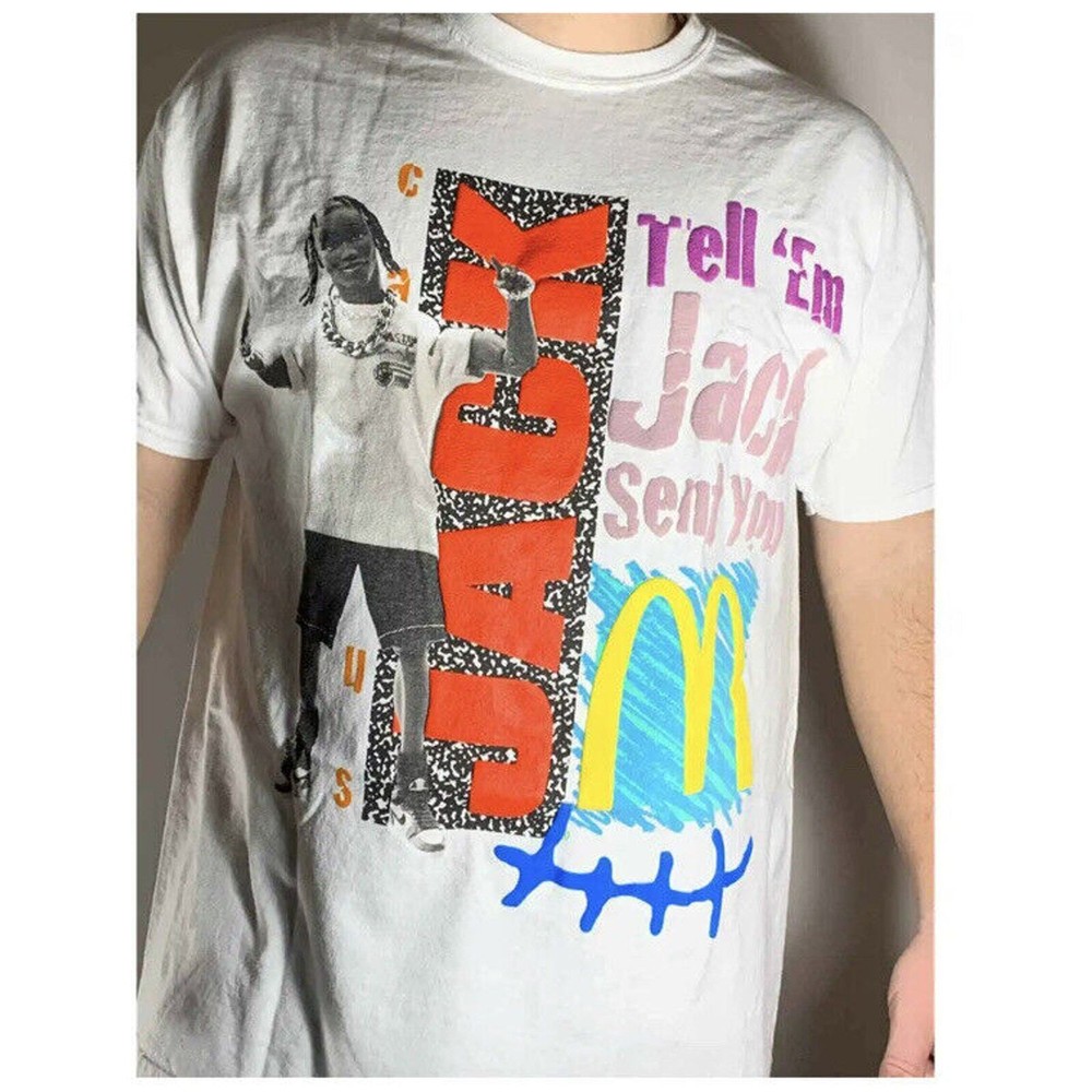 Travis Scott x Mcdonalds Jack Smile Tee Size XL Cactus Jack T-shirt New Rare