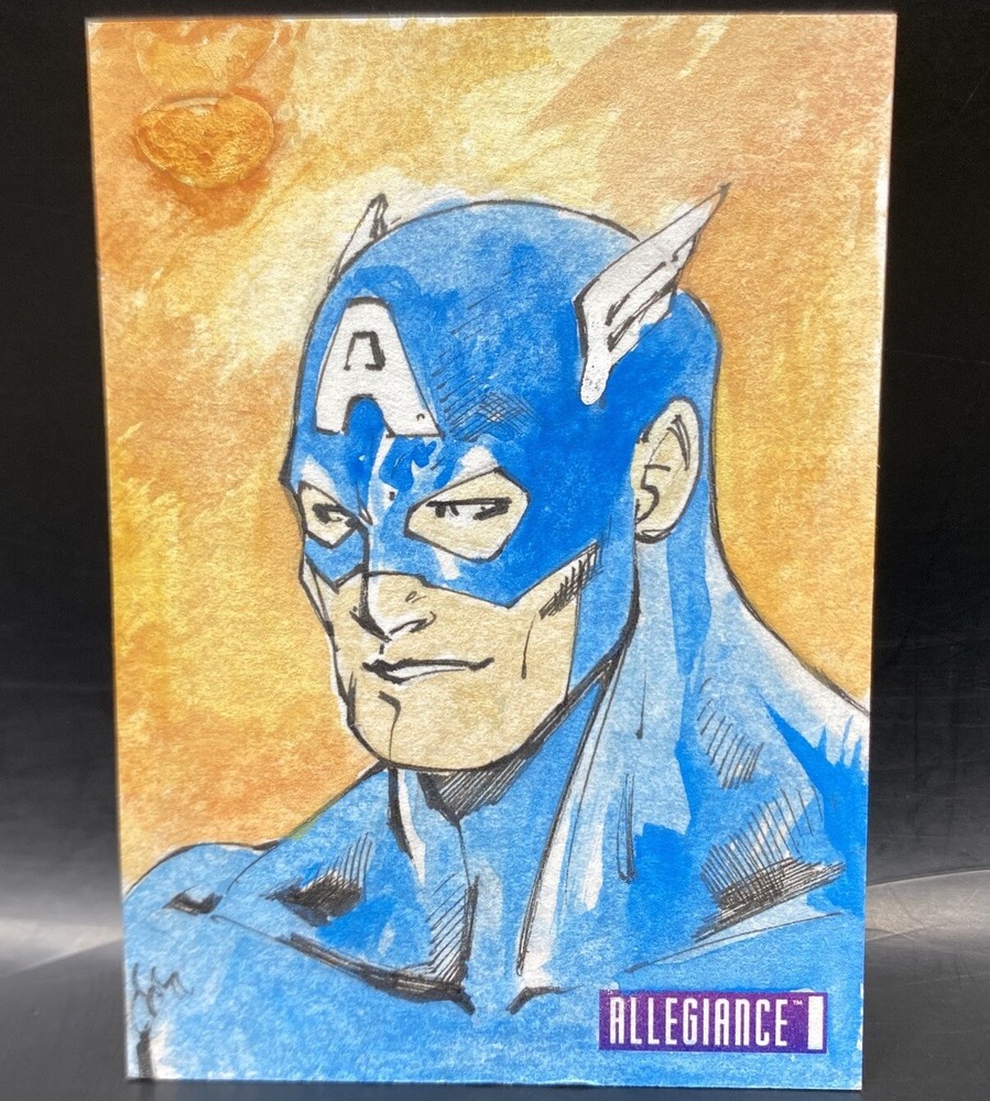 2023 Marvel Allegiance Infinity Trilogy Captain America Artist Sketch Card 1/1