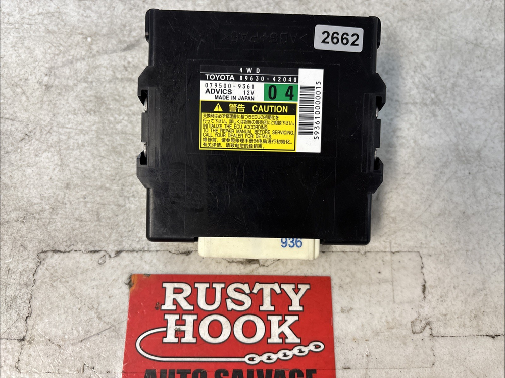 2009 Toyota RAV4 RAV-4 Transfer Case Control Module Unit 89630-42040