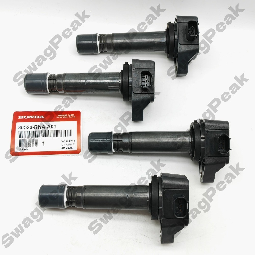 Genuine 4X Ignition Coils 30520-RNA-A01 For Honda Civic 2-Door 4-Door 1.8L