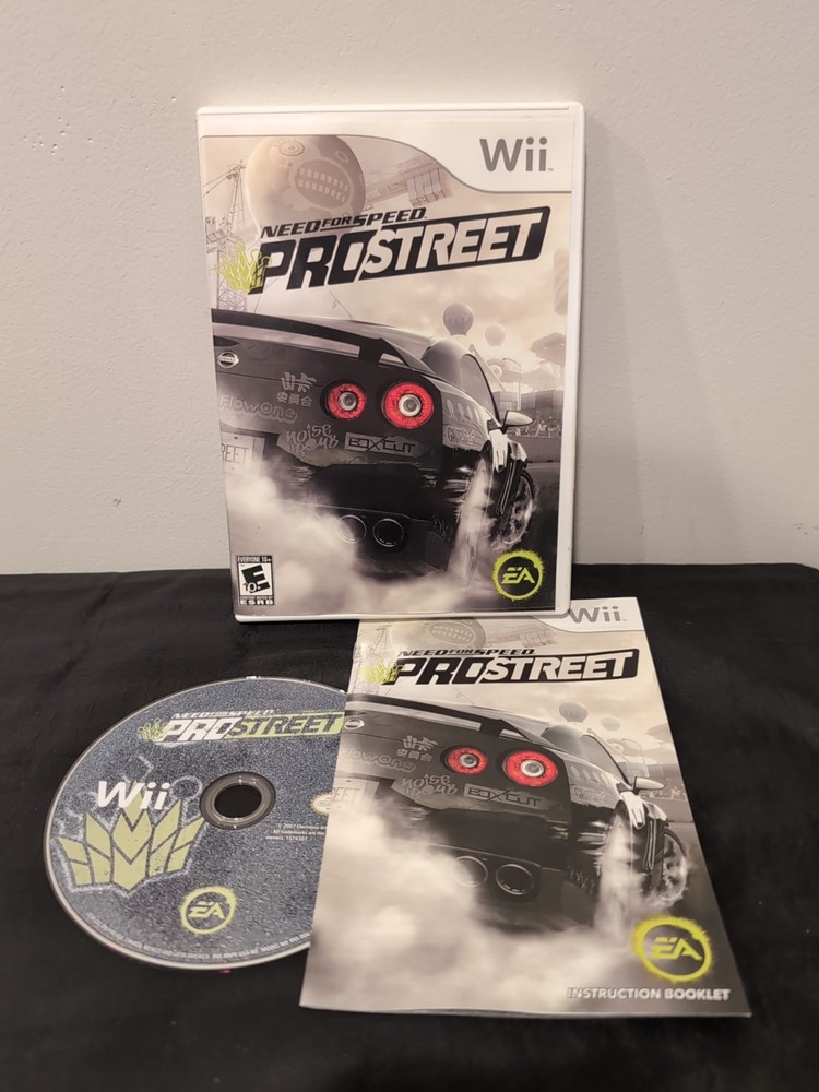 Need for Speed: Pro Street (Nintendo Wii, 2007) COMPLETE disk/case/manual