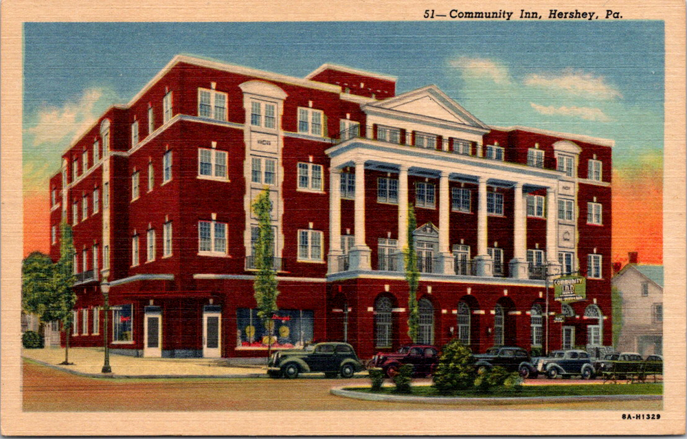 Vintage Postcard Community Inn Hershey Pennsylvania Chocolate Avenue