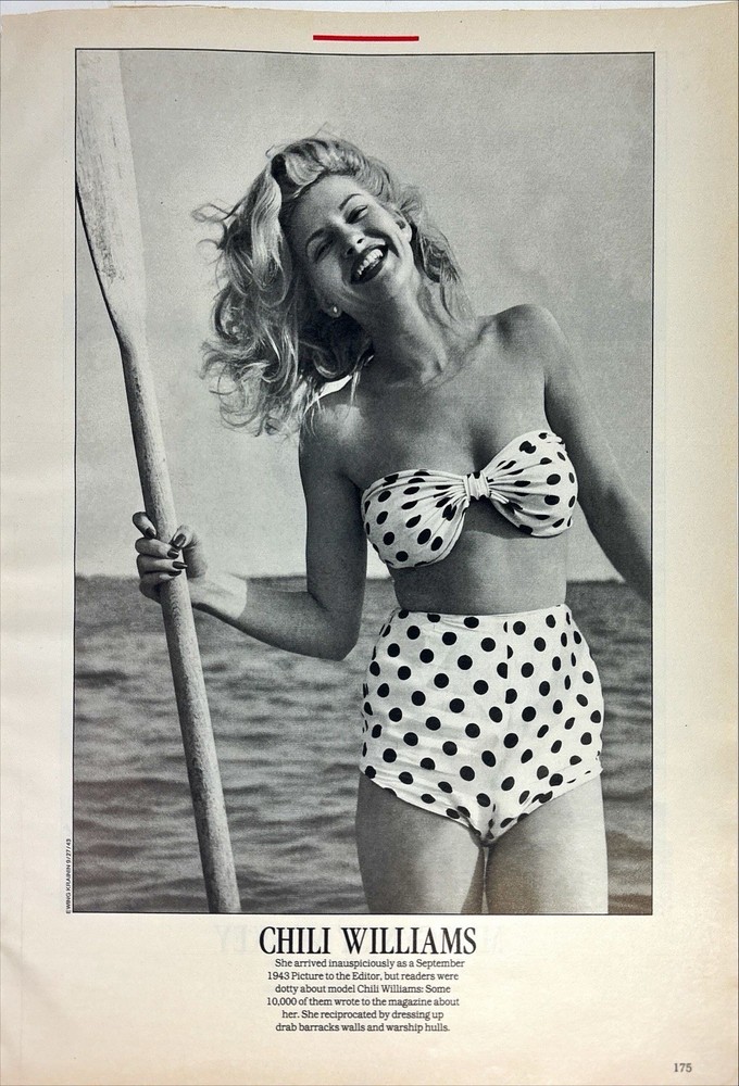 Chili Williams Model Bathing Suit Life Magazine 50 Years 1986 Vintage Print Ad