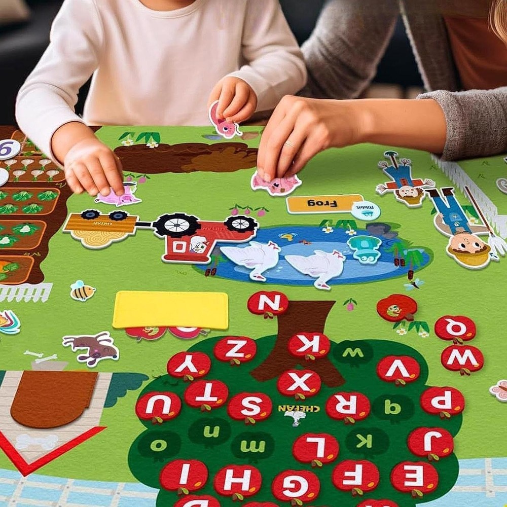 Farm Animal Fabric Story Board Set for Kids Classroom Activity