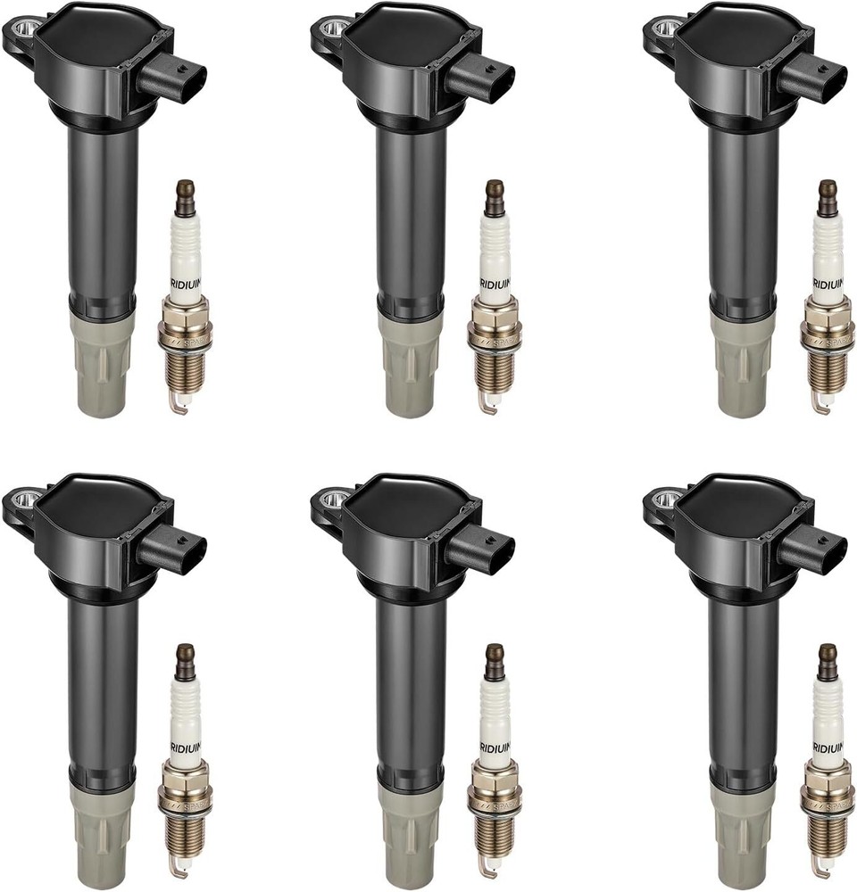 6x UF502 Ignition Coils + Spark Plugs For 06-10 Chrysler 300 Dodge Charger 2.7L