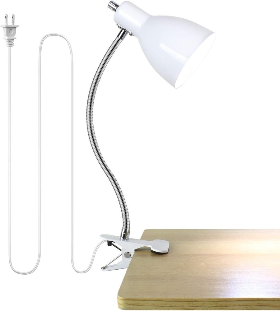 Desk lamp Eye-Caring Table Lamps, 360°Rotation Gooseneck Clip on Lamp Reading...