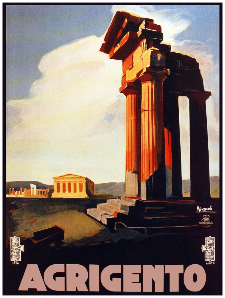 7743.Decoration Poster.Home Room wall interior design.Agrigento Temples.Italy