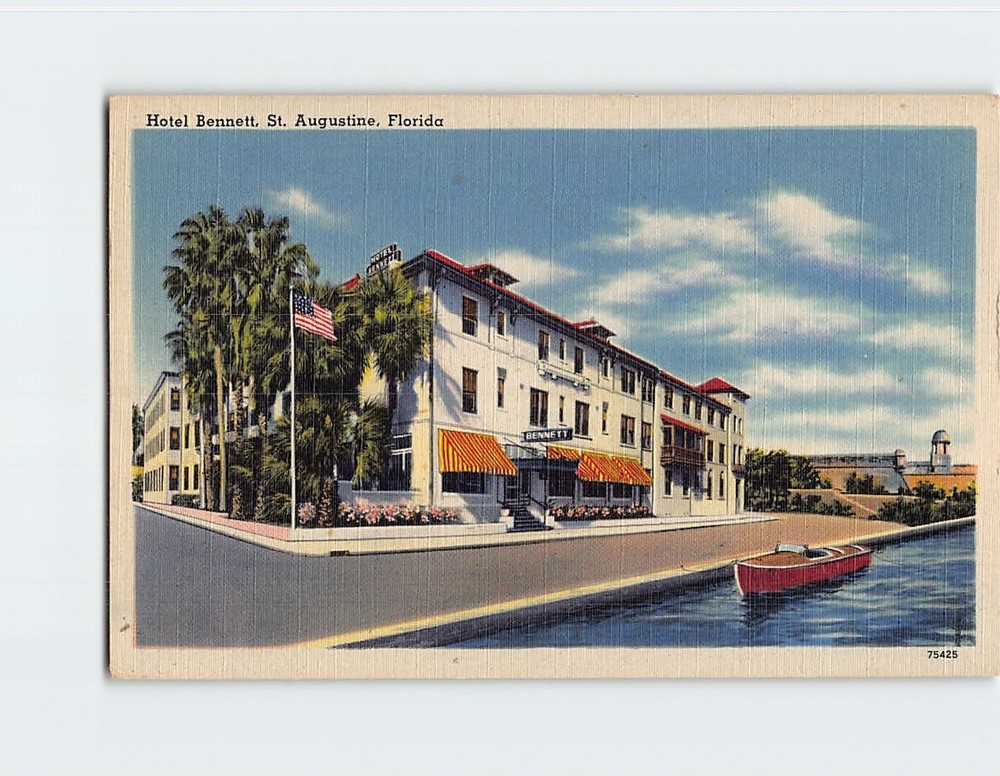 Postcard Hotel Bennett By-The-Sea Saint St. Augustine Florida USA North America