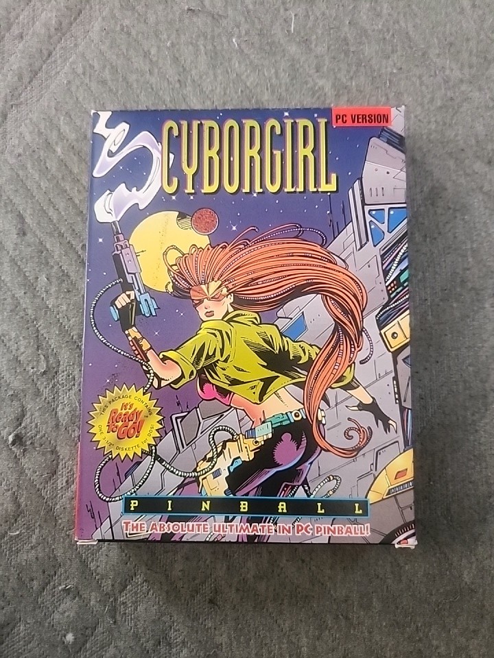 PC B&N Software Cyborgirl PC Pinball Game 3.5 Disk Untested Y17
