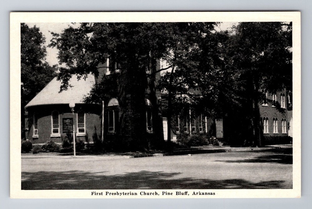 Pine Bluff AR-Arkansas, First Presbyterian Church, Antique Vintage Postcard