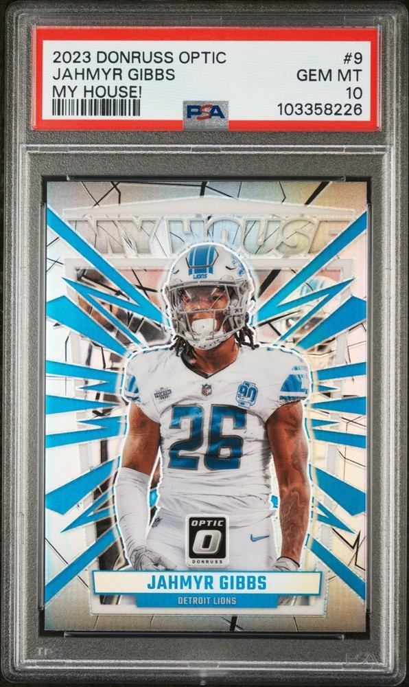 2023 Panini Donruss Optic My House Jahmyr Gibbs #9 PSA 10