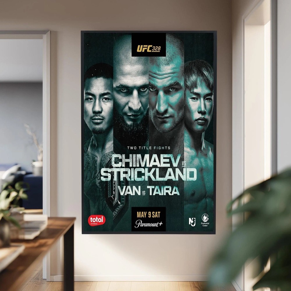 UFC 328 Chimaev vs Strickland May 9 Fight Night Poster