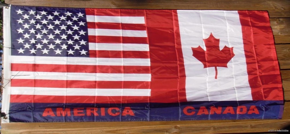 3x5 USA Canada Friendship Flag Polyester US United States