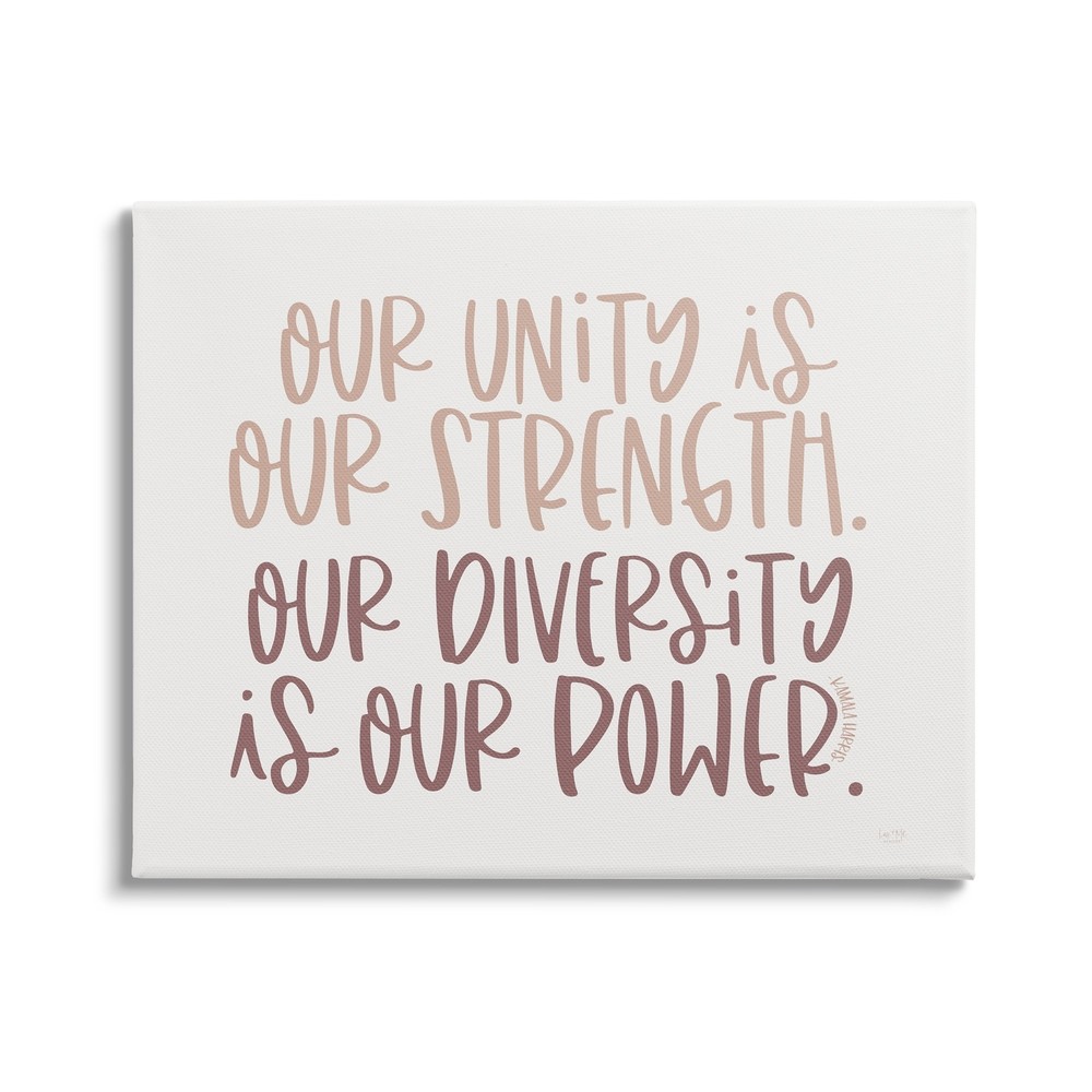 Stupell Motivational Unity Strength Diversity Power Wall Art