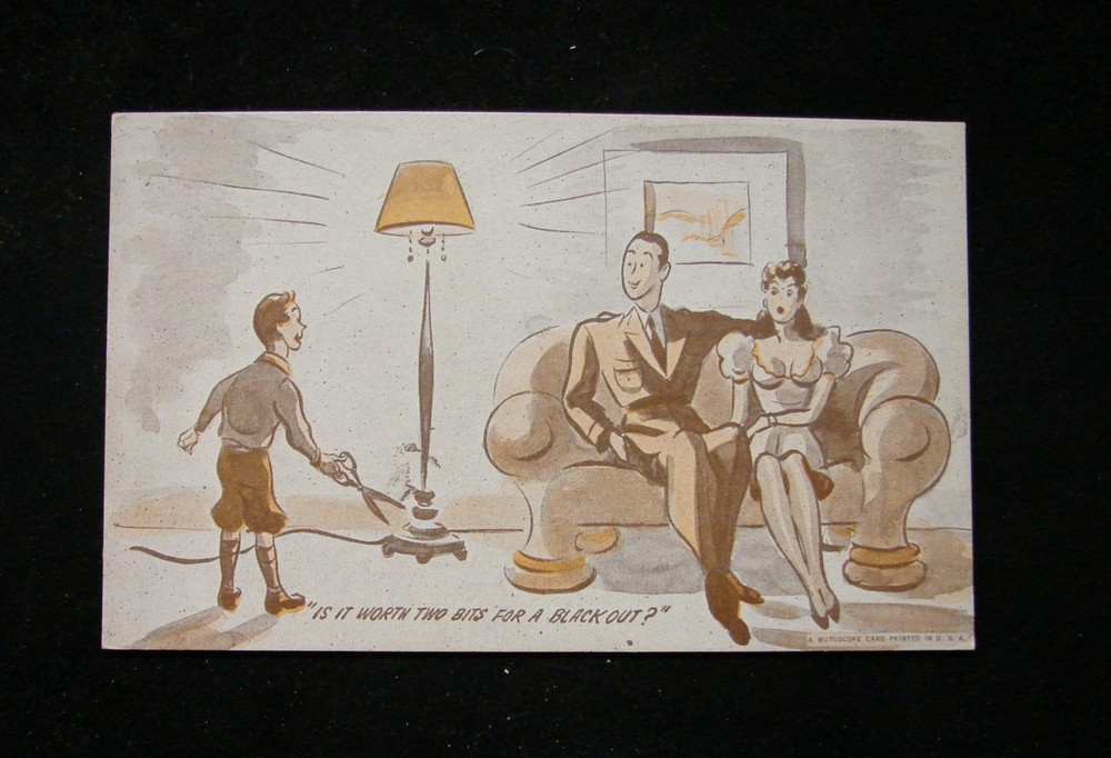 1940's WW2 COMIC MUTOSCOPE CARD POSTCARD 