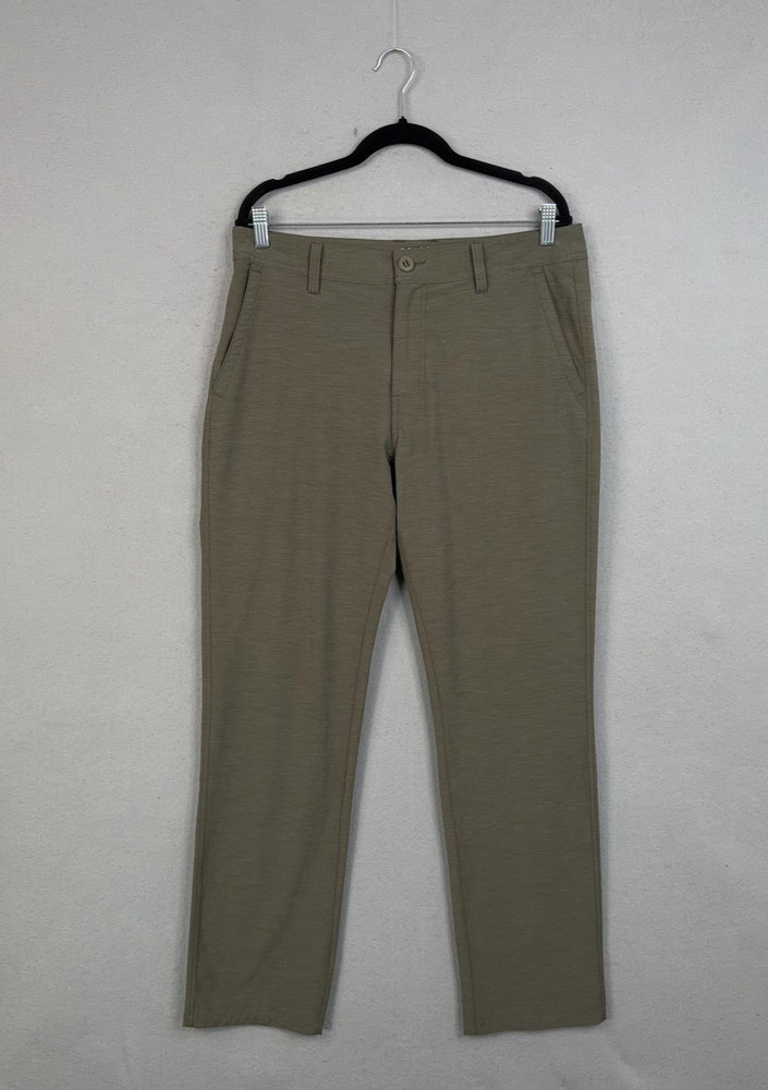 Huk Pants Mens 34 Green Performance Stretch Chino Tech Fishing Golf Quick Dry