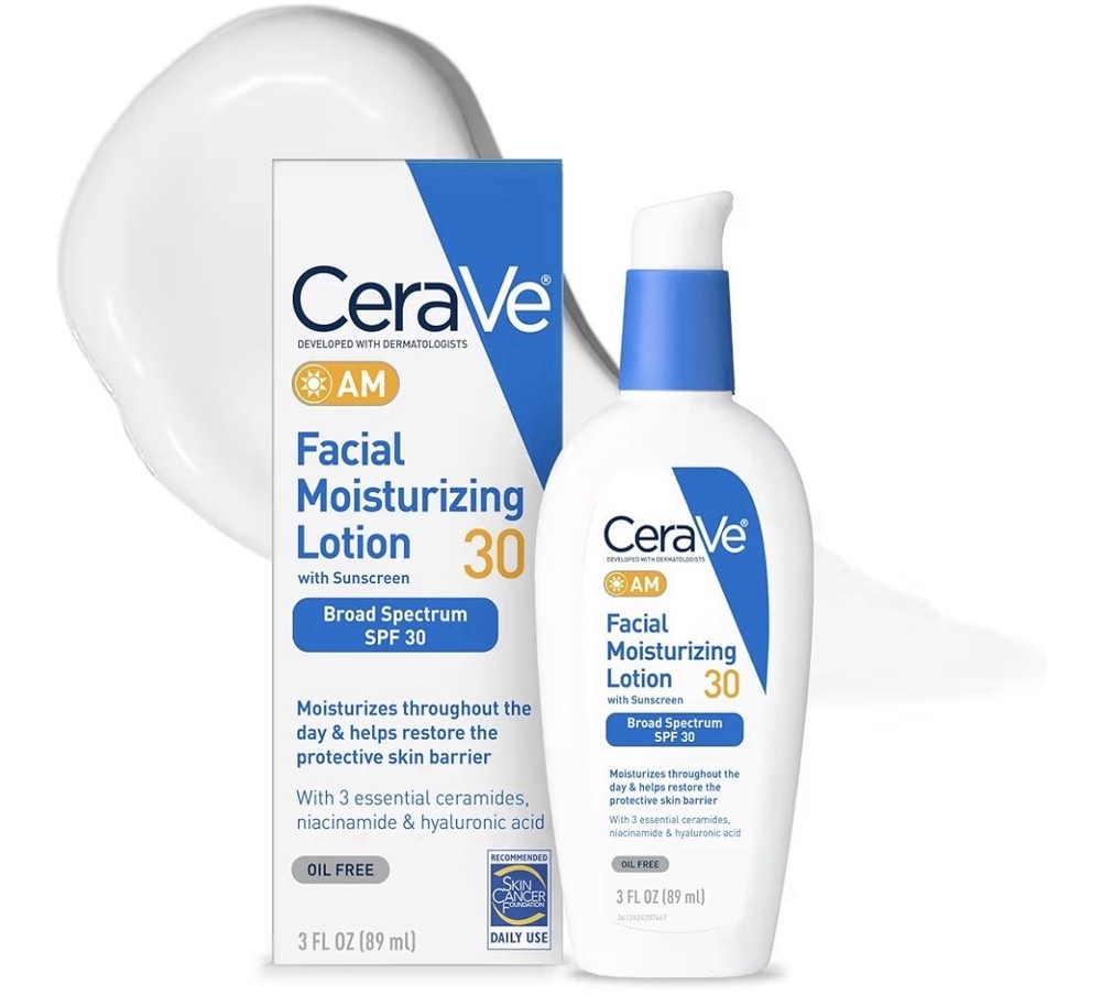 CeraVe AM Facial Moisturizing Lotion with SPF 30 Oil-Free Face Moisturizer 3oz