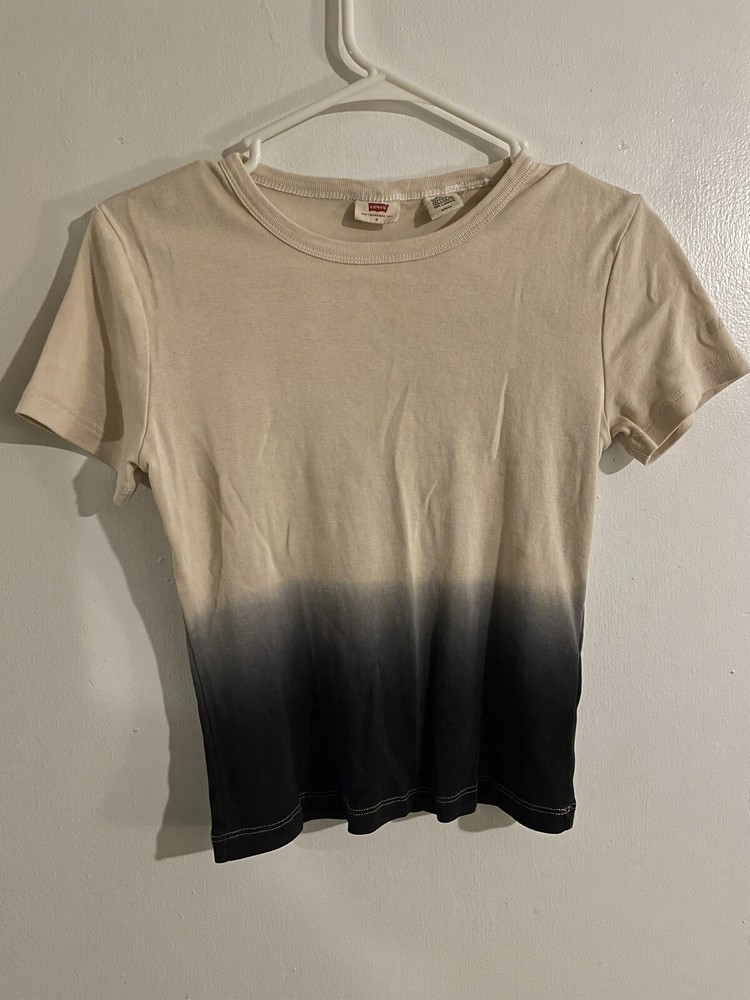 Levi’s Women’s Crop Fitted T-Shirt Ombré Size Small NWOT