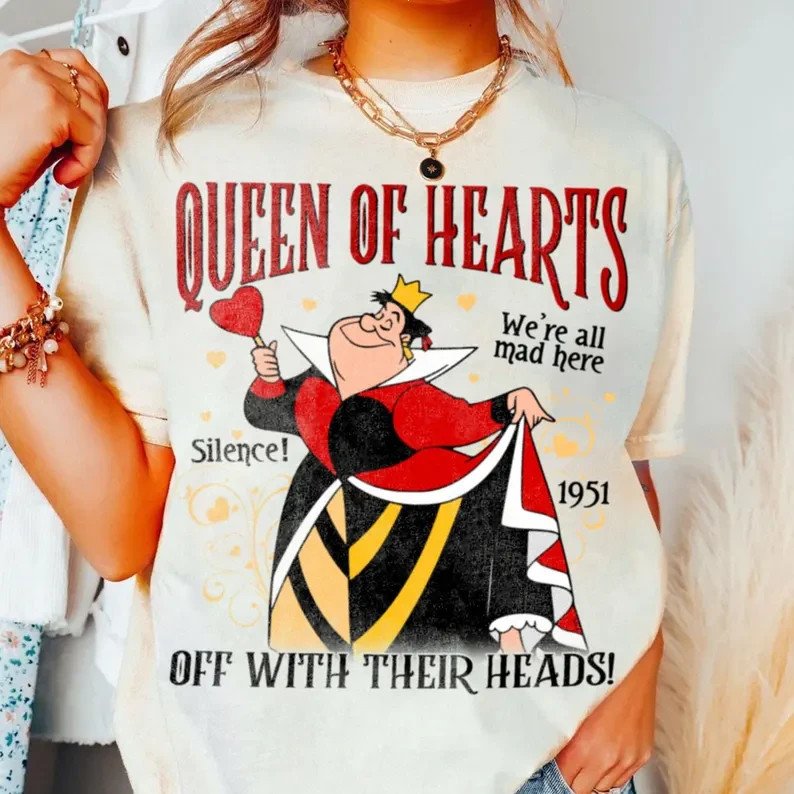 Queen Of Hearts Shirt, lice In Wonderland Villain Off With Their shirt