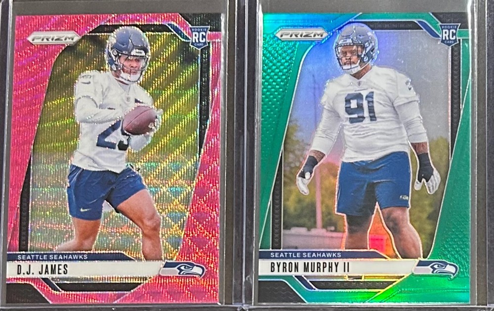2024 Prizm Football Seattle Seahawks 2 Card Rookie Parallel Trading Lot
