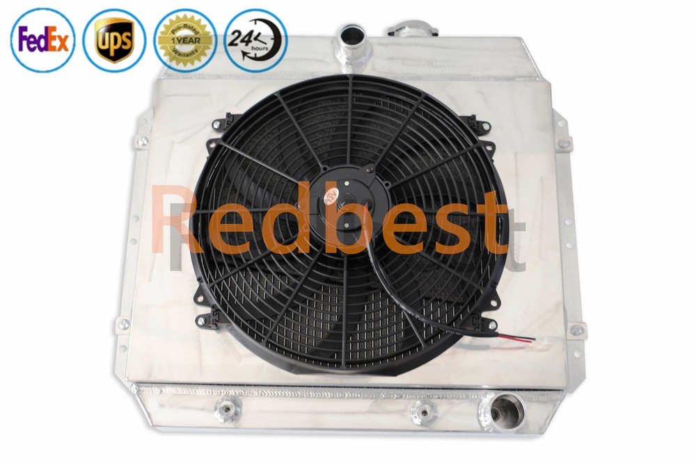 For 1949-54 CHEVY Styleline Special Fleetline Bel Air 3 Row Radiator+Shroud+Fan