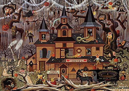 - Charles Wysocki - Trick or Treat Hotel - 500 Piece Jigsaw Puzzle