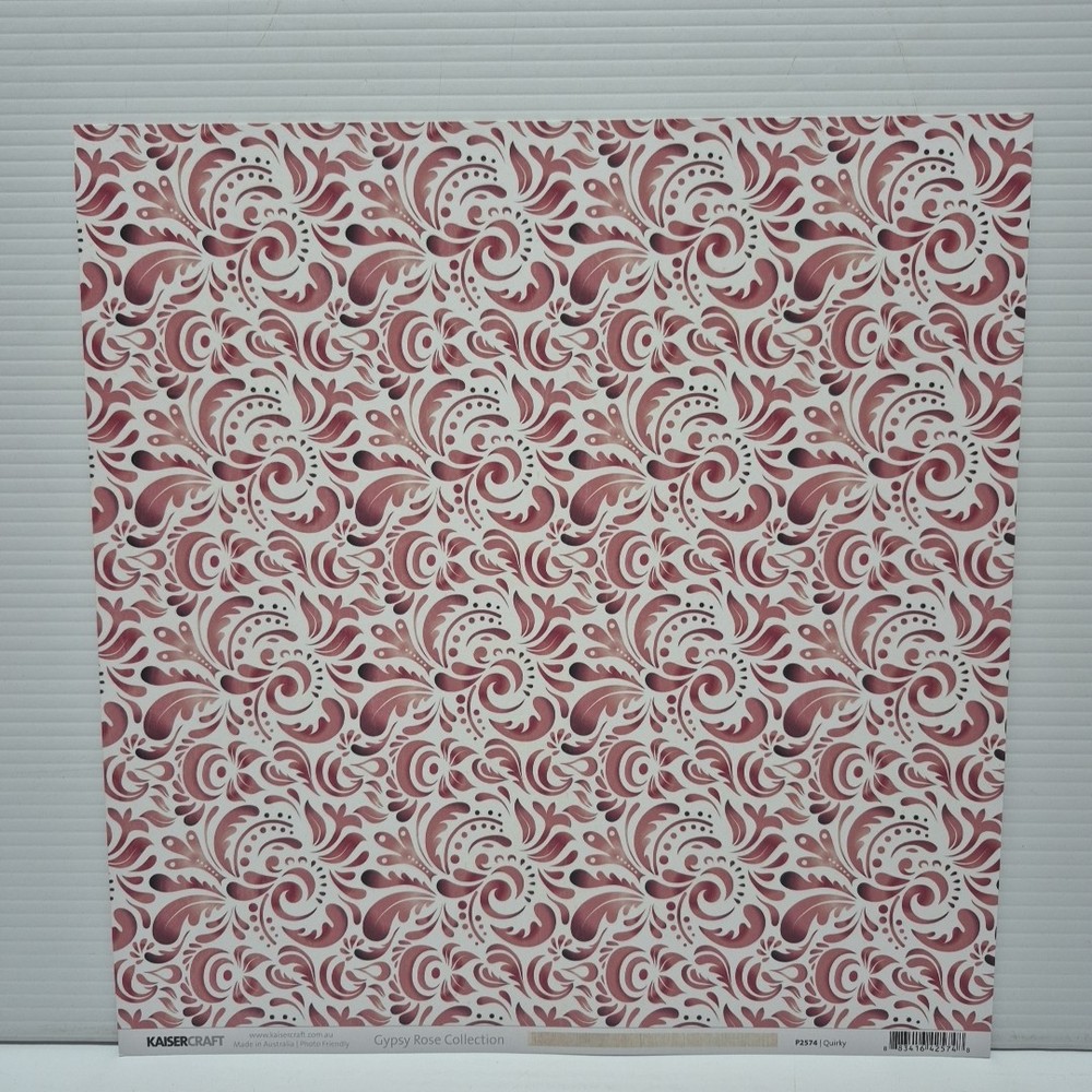 Kaisercraft Gypsy Rose Quirky 12x12 Scrapbook Paper