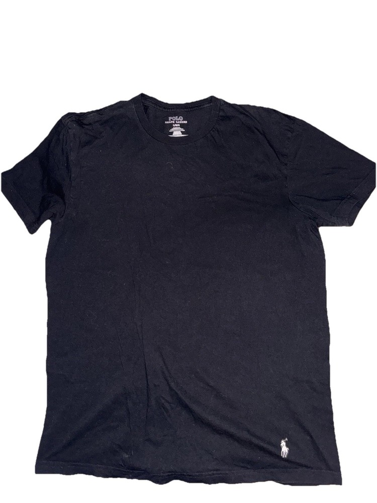 Polo Ralph Lauren Black Crew Neck Pony Logo Short Sleeve T-Shirt Size L