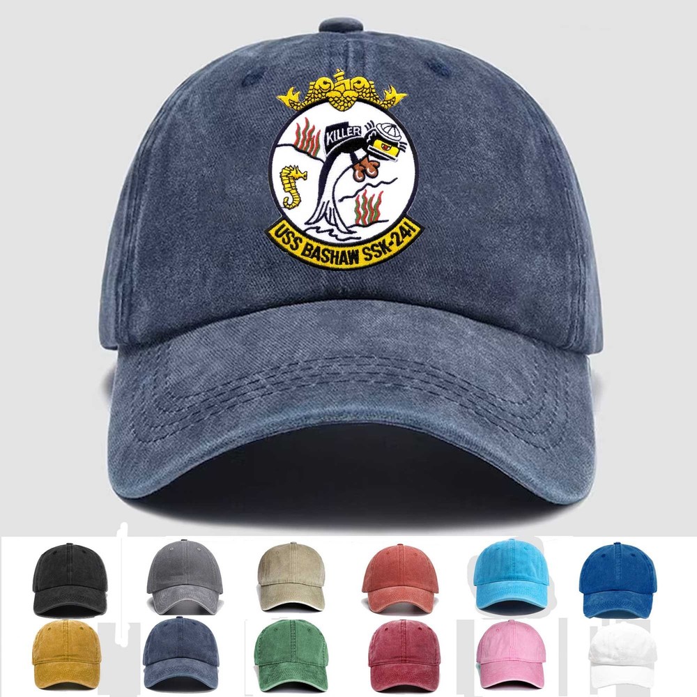 Custom Personalization Embroidered Hat SSK-241 USS Bashaw, Veteran Cap, Gift