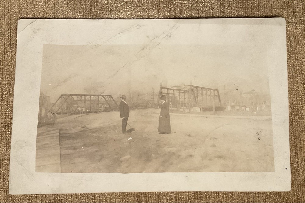RPPC: RENO Nevada REAL PHOTO POSTCARD TRAIN TRESTLES BRIDGES STEEL BRIDGES RP