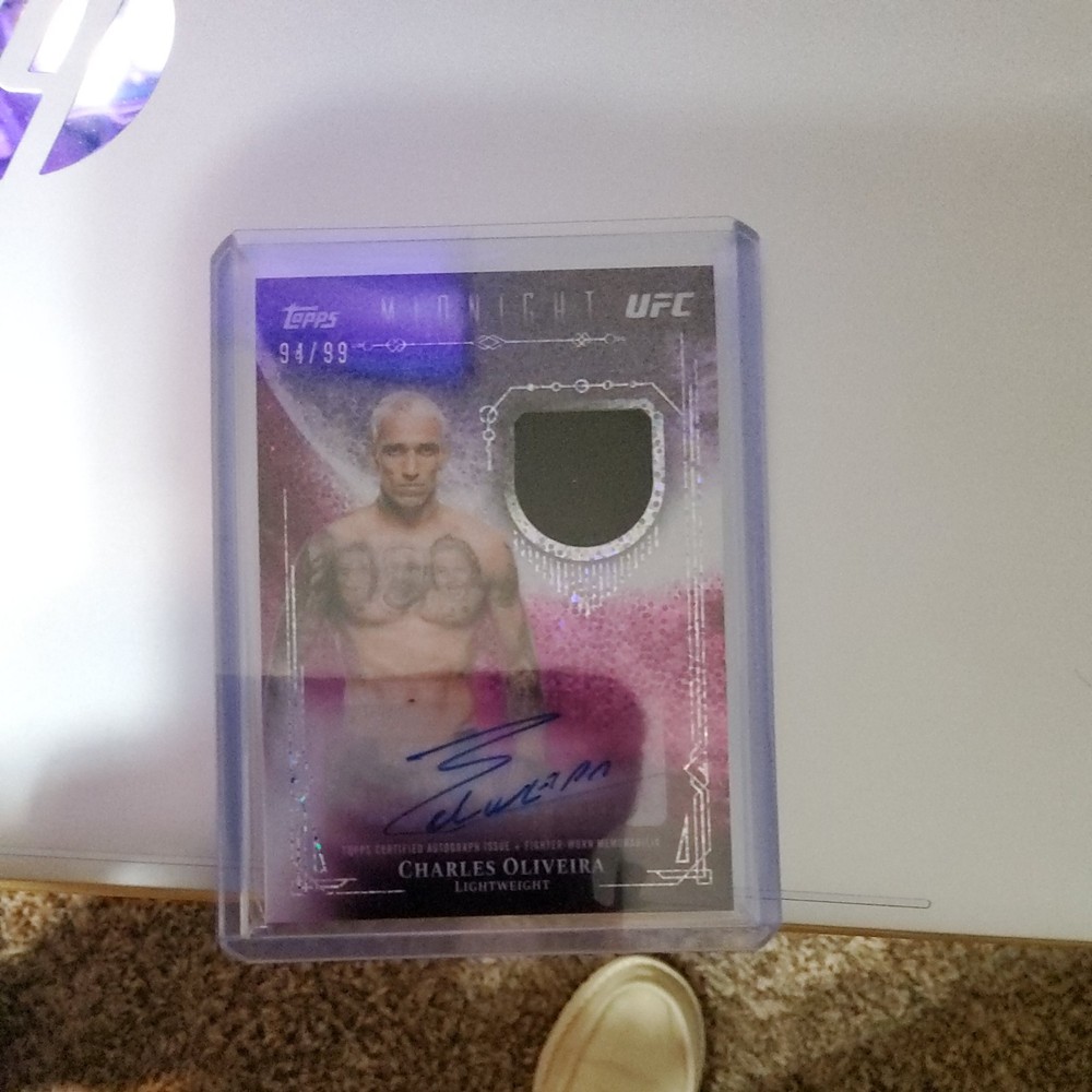 2026 Topps UFC Midnight CHARLES OLIVEIRA Relic Auto Card /99 #VRA-CO