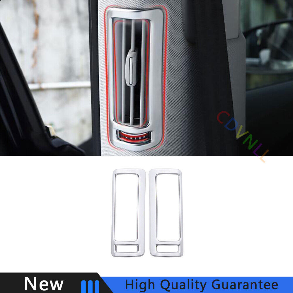 Fit For Audi Q7 2020-2023 Matte Silver Car B Pillar Vent Air Outlet Frame Trim