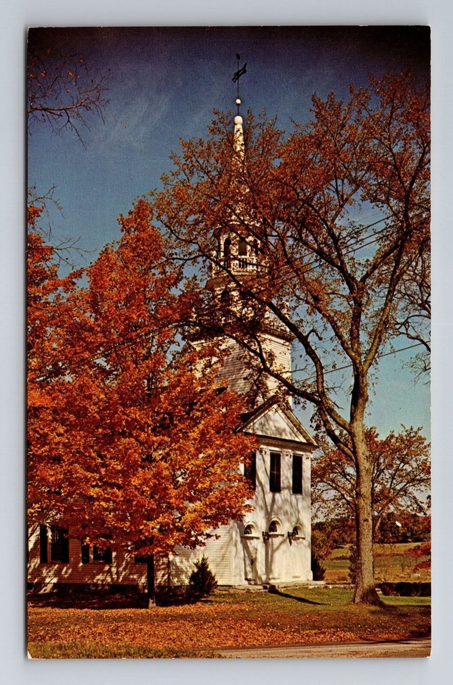 North Cornwall CT- Connecticut, Congregational Church, Religion Vintage Postcard