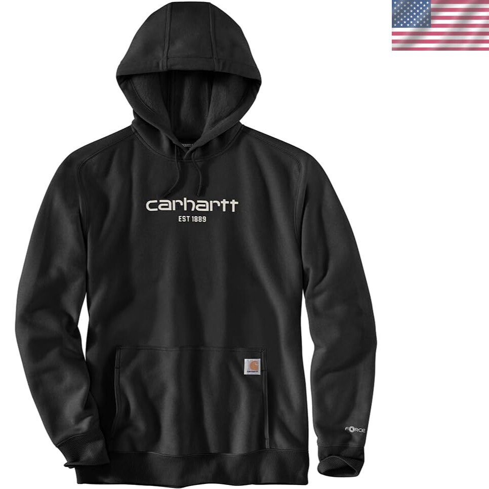 Force Men's Relaxed Fit Hoodie: FastDry Technology & Mobility in Medium Size