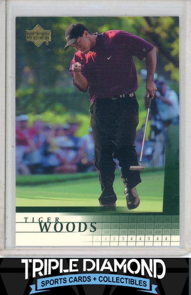 2001 Upper Deck Golf #1 Tiger Woods Rookie RC S664