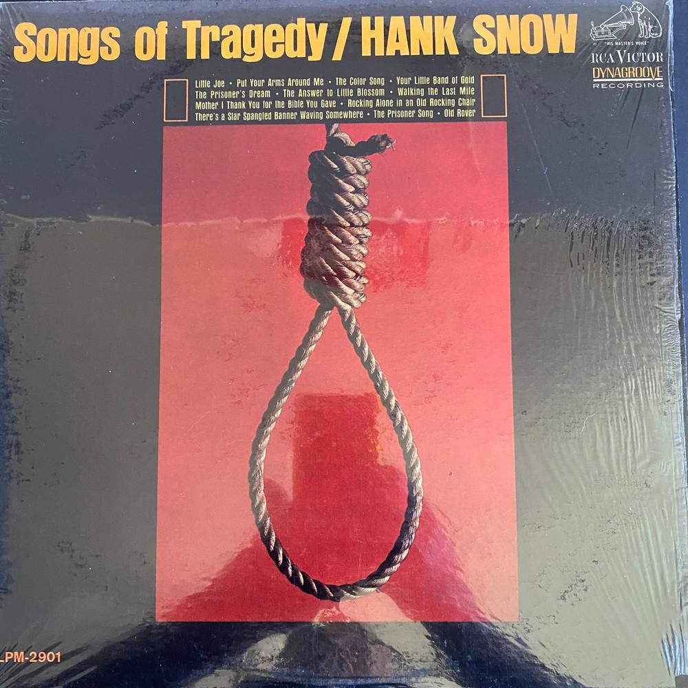 Hank Snow – Songs of Tragedy LP Record 1964 RCA Victor Dynagroove Country 33 RPM