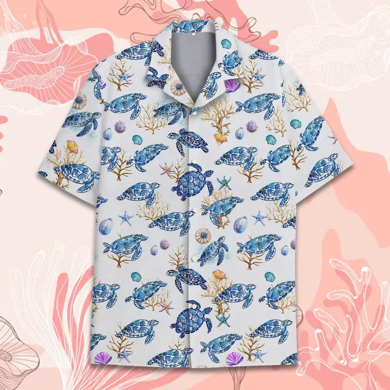 Sea Turtle Hawaii Shirt Men Women Adult Aloha Beach Vacation