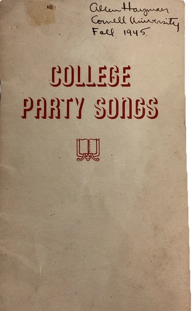 1945 college party Songs, Cornell University, Music, Books, WW2, History,