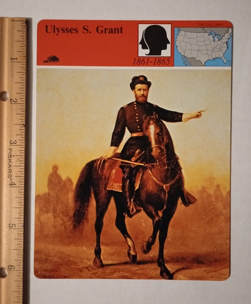 1979 Panarizon President Ulysses S. Grant The War Years Large Card Vintage