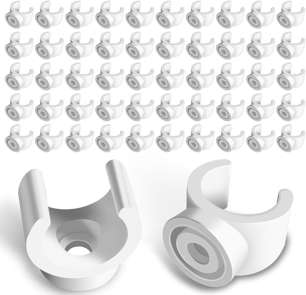 50 Pack 1/2 Inch PEX Clips, 16 Mm Pipe Hangers Holder Inch, White