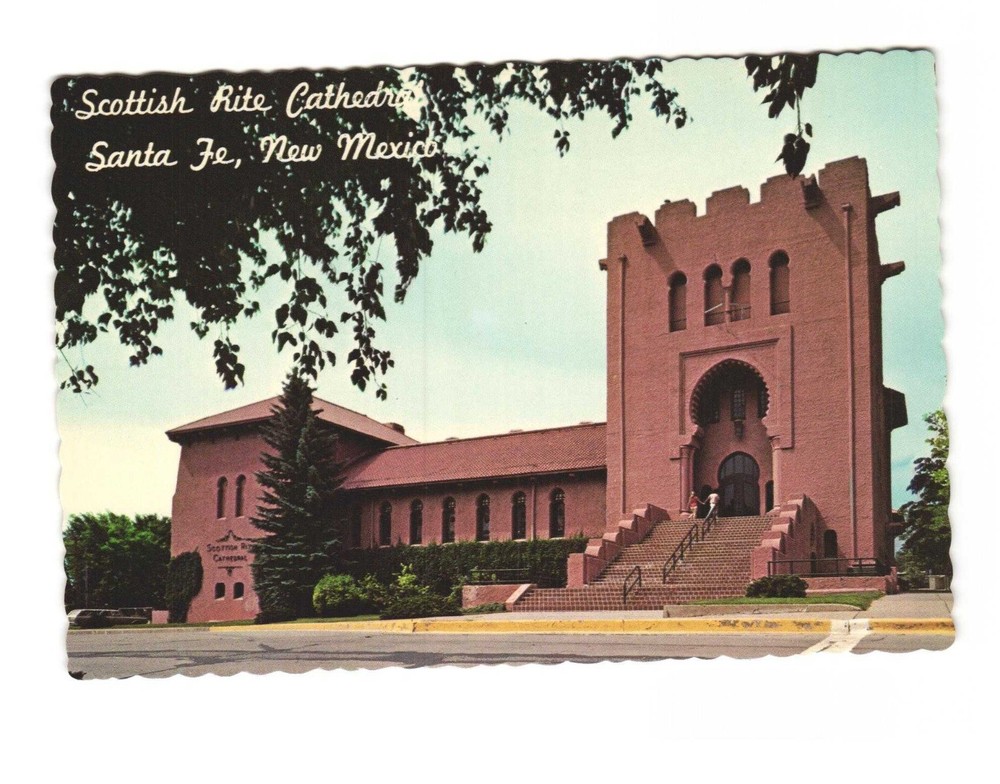 Scottish RITE Cathedral Santa Fe NM vintage postcard unposted