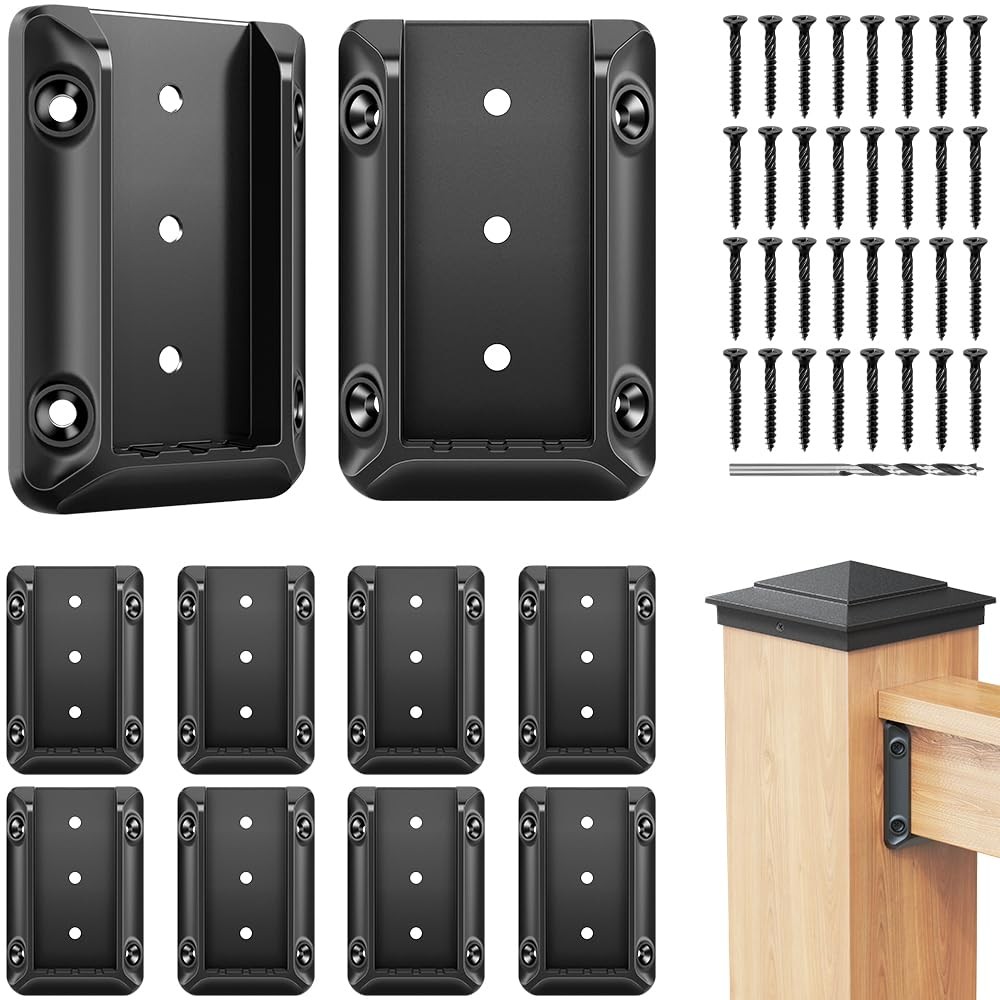 20-Pack Steel Deck Railing Brackets for 2x4 Wood 1.5x3.5 Inch