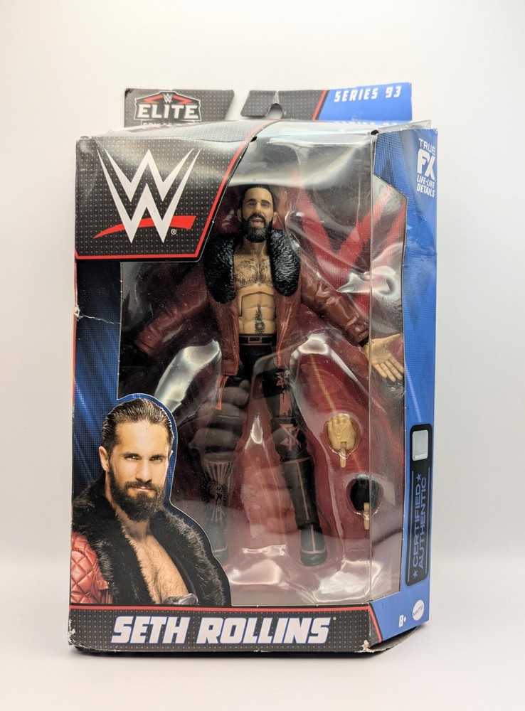 🔥WWE Seth Rollins Elite Collection Series 93, NEW W/BOX DMG. ALL PIECES INTACT