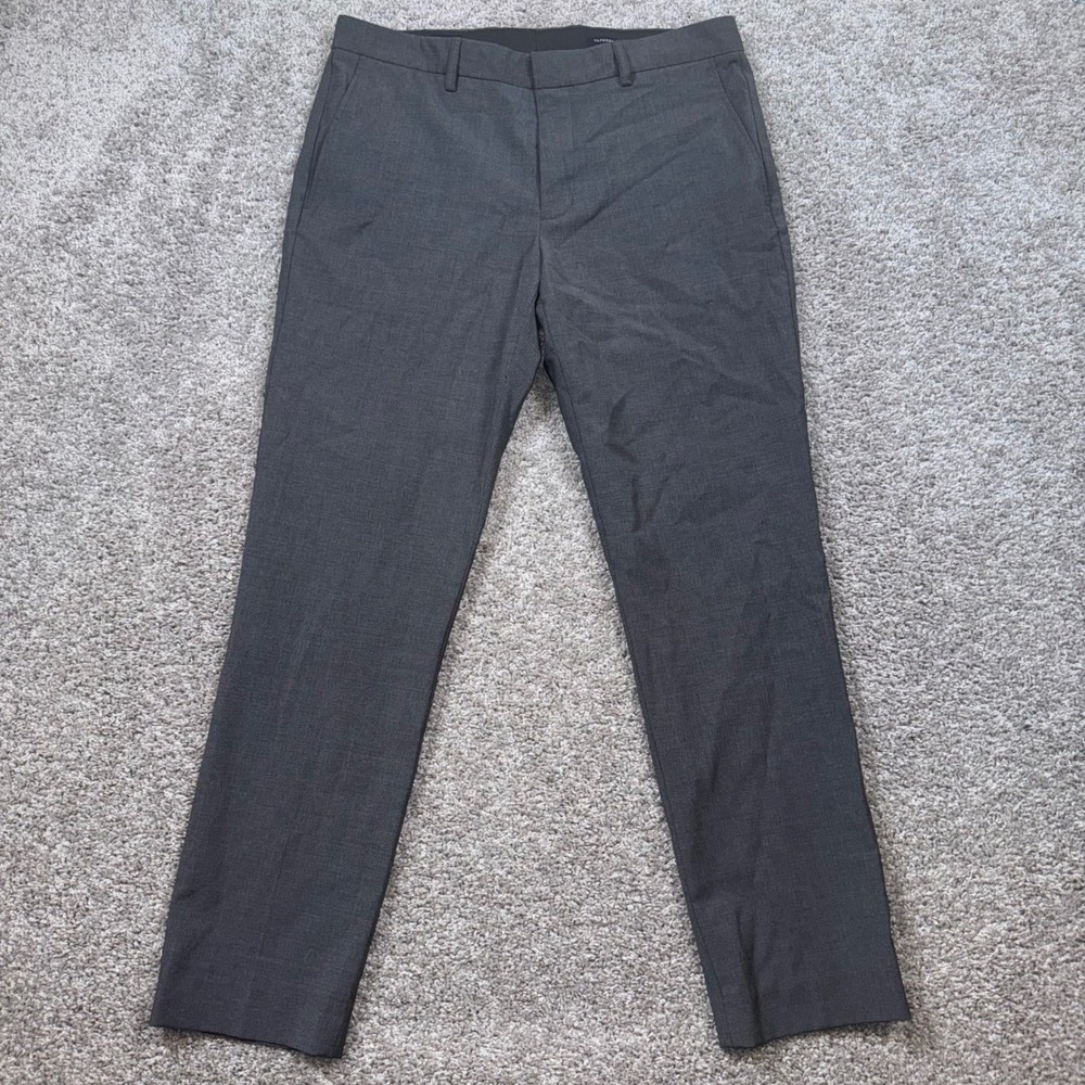 J.Crew Thompson Dress Pants Men Tapered Flat Front Charcoal Grey 32x30 Excellent